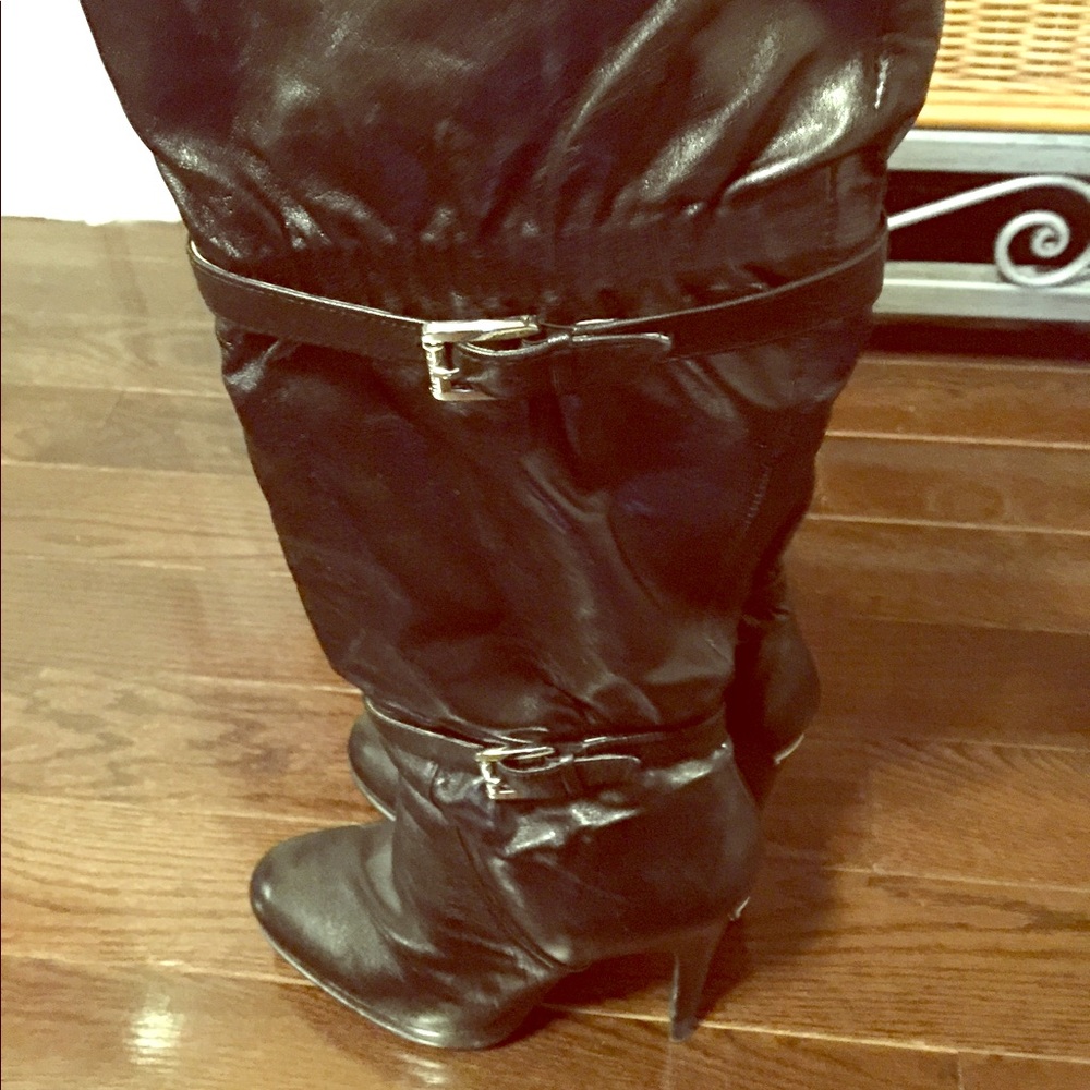 Michael kors used high heel boots, black, size 7.5